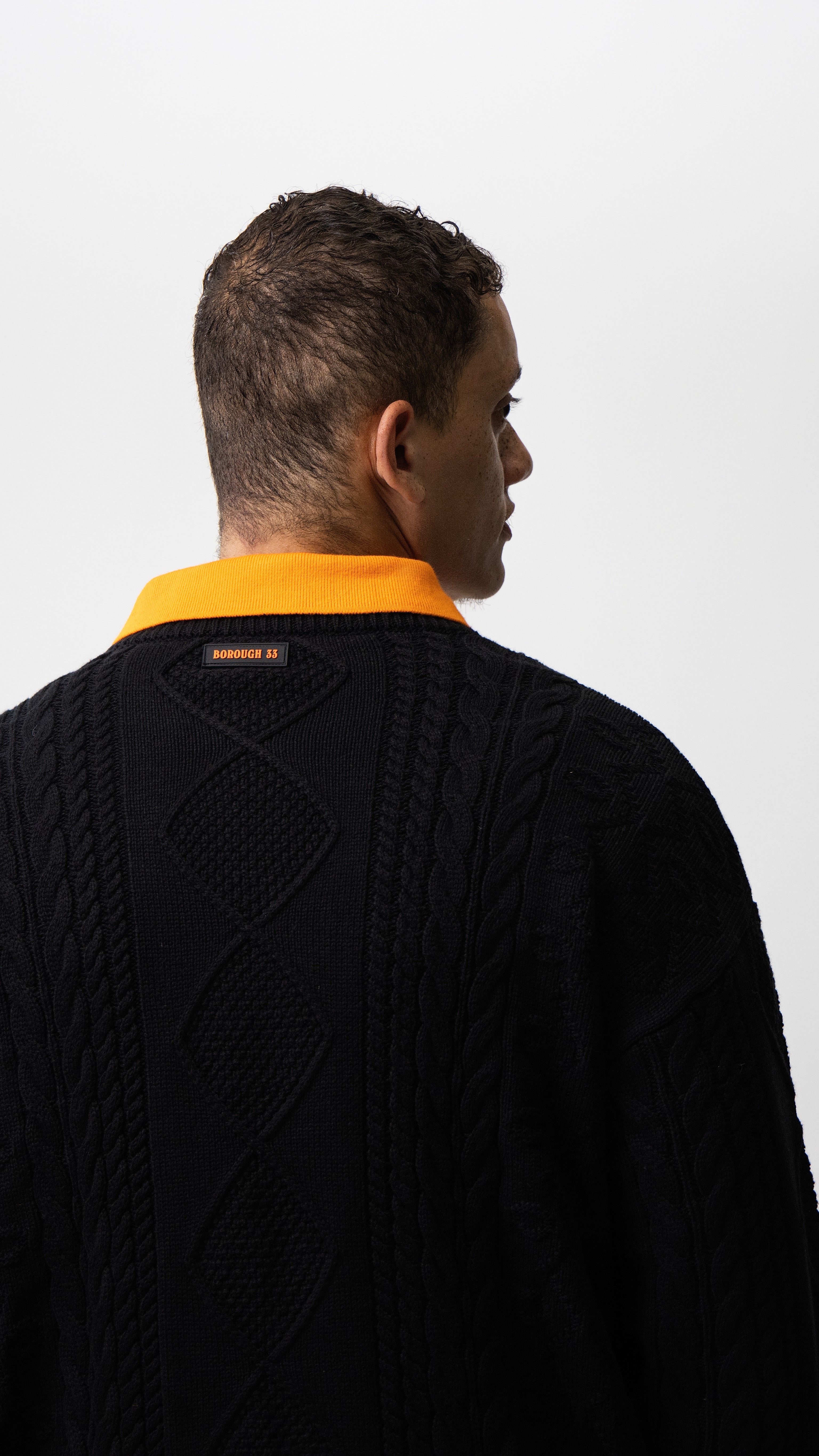 Script Cable Knit Jumper