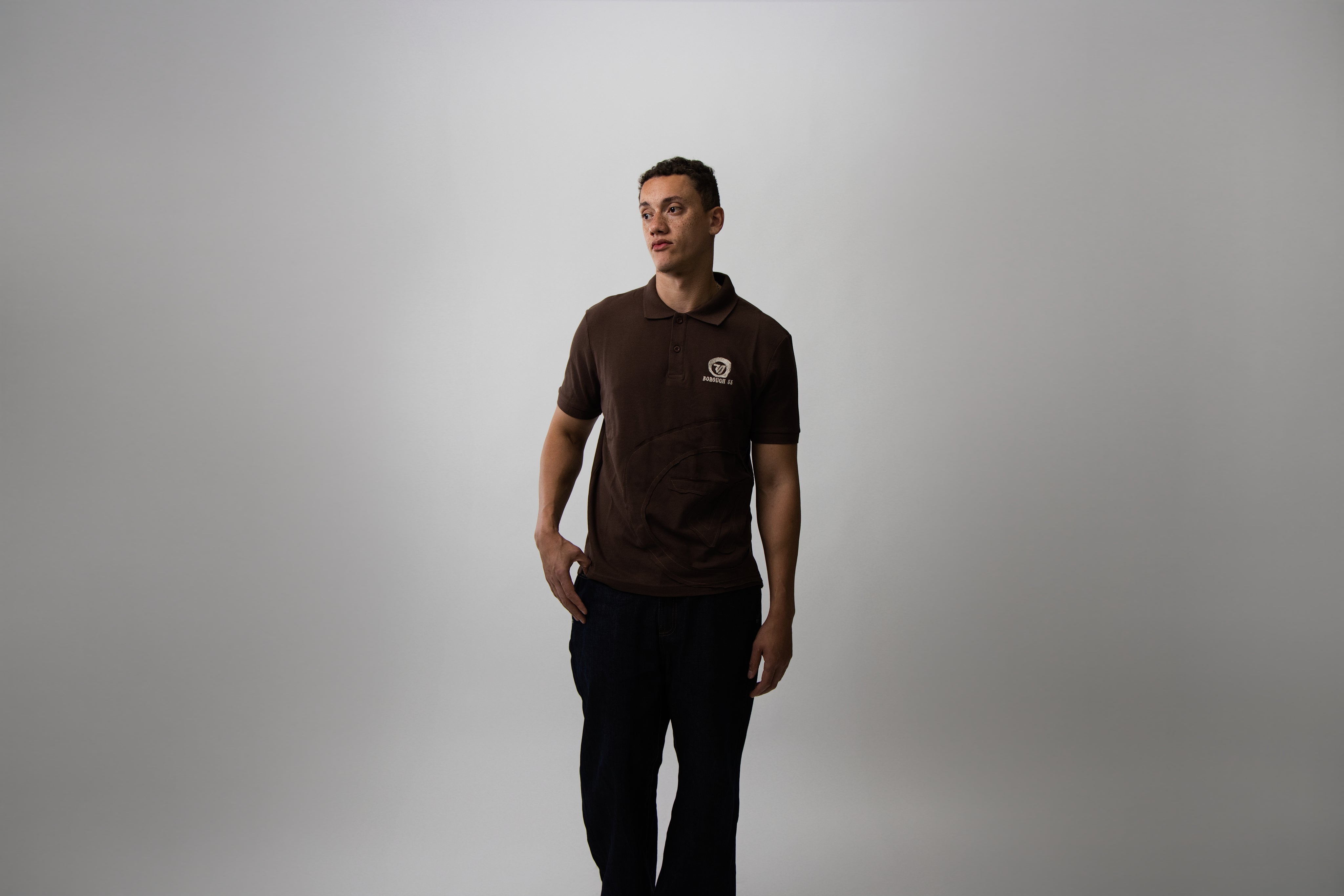 Southbank Polo - Chocolate with Ecru