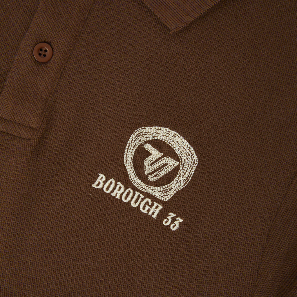 Southbank Polo - Chocolate with Ecru