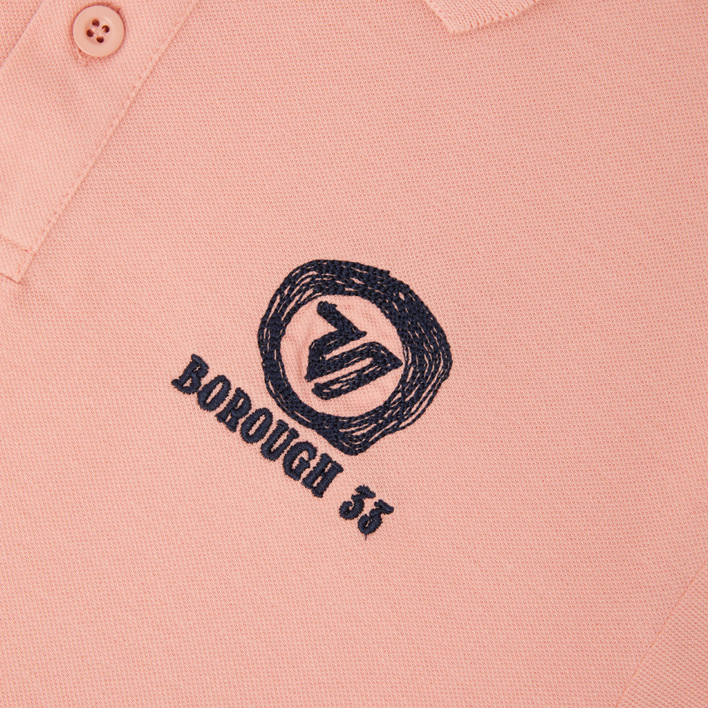 Southbank Polo - Pink with Navy