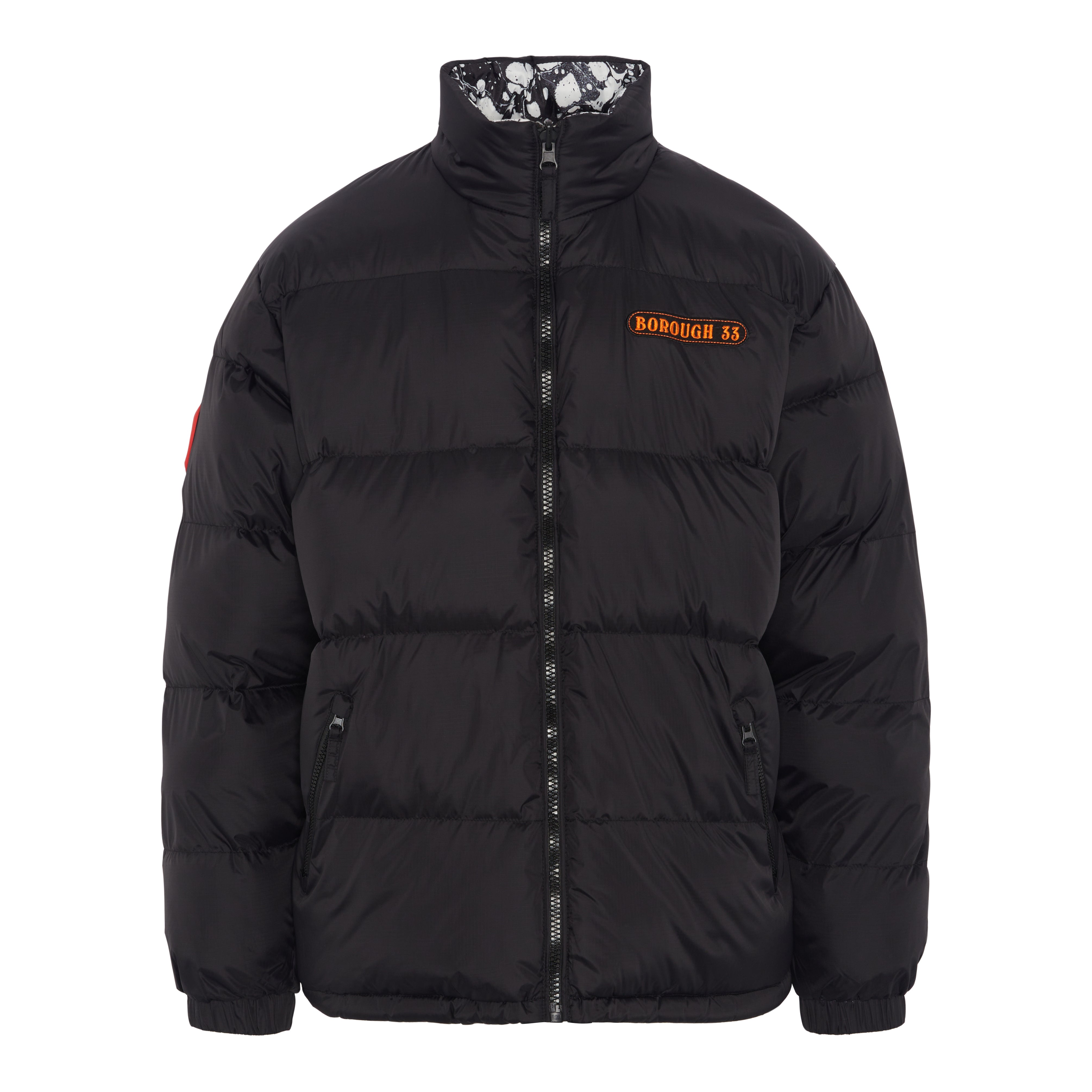 REVERSIBLE ACID DUCK PUFFER - BLACK