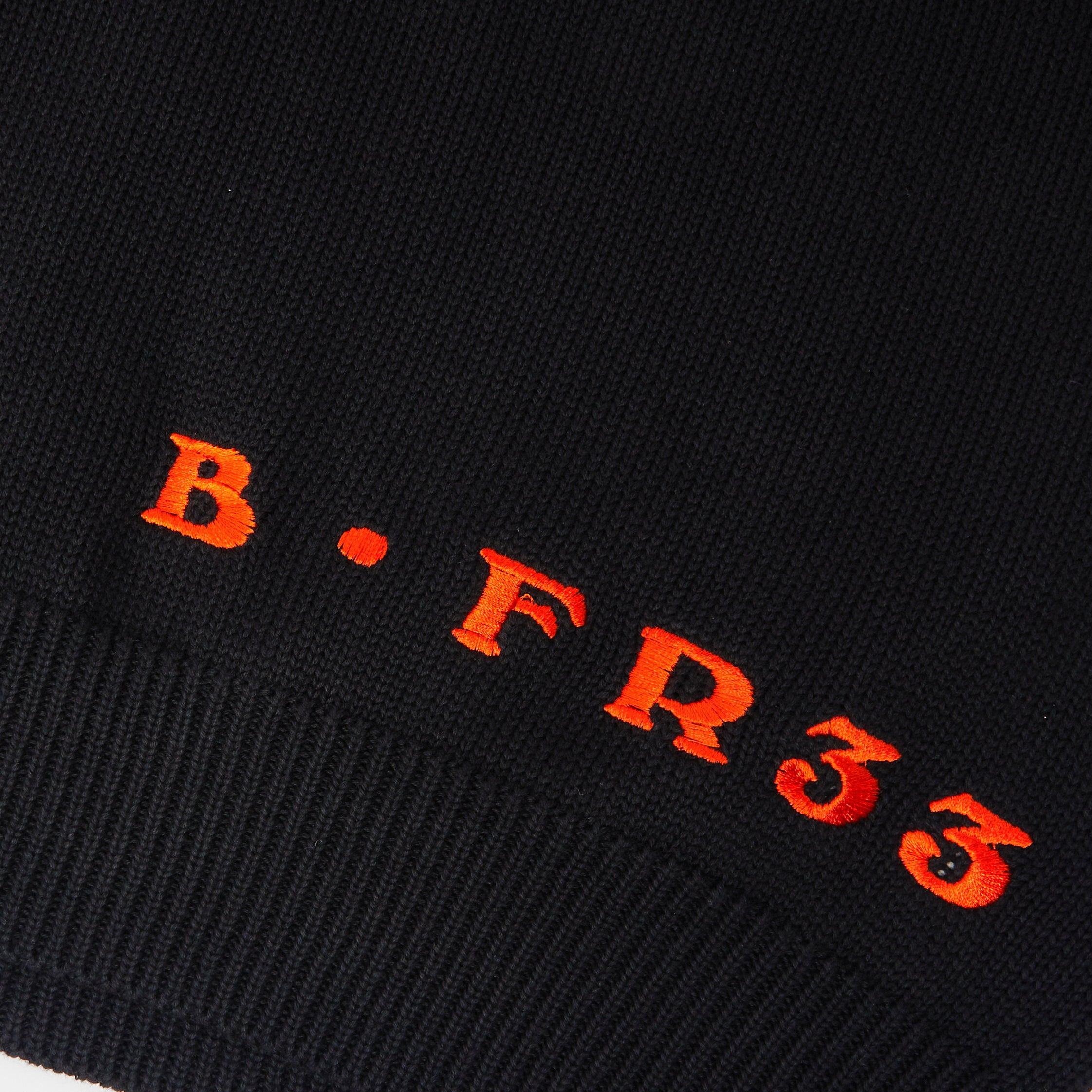 STARS EMBROIDERED JUMPER - BLACK/ORANGE