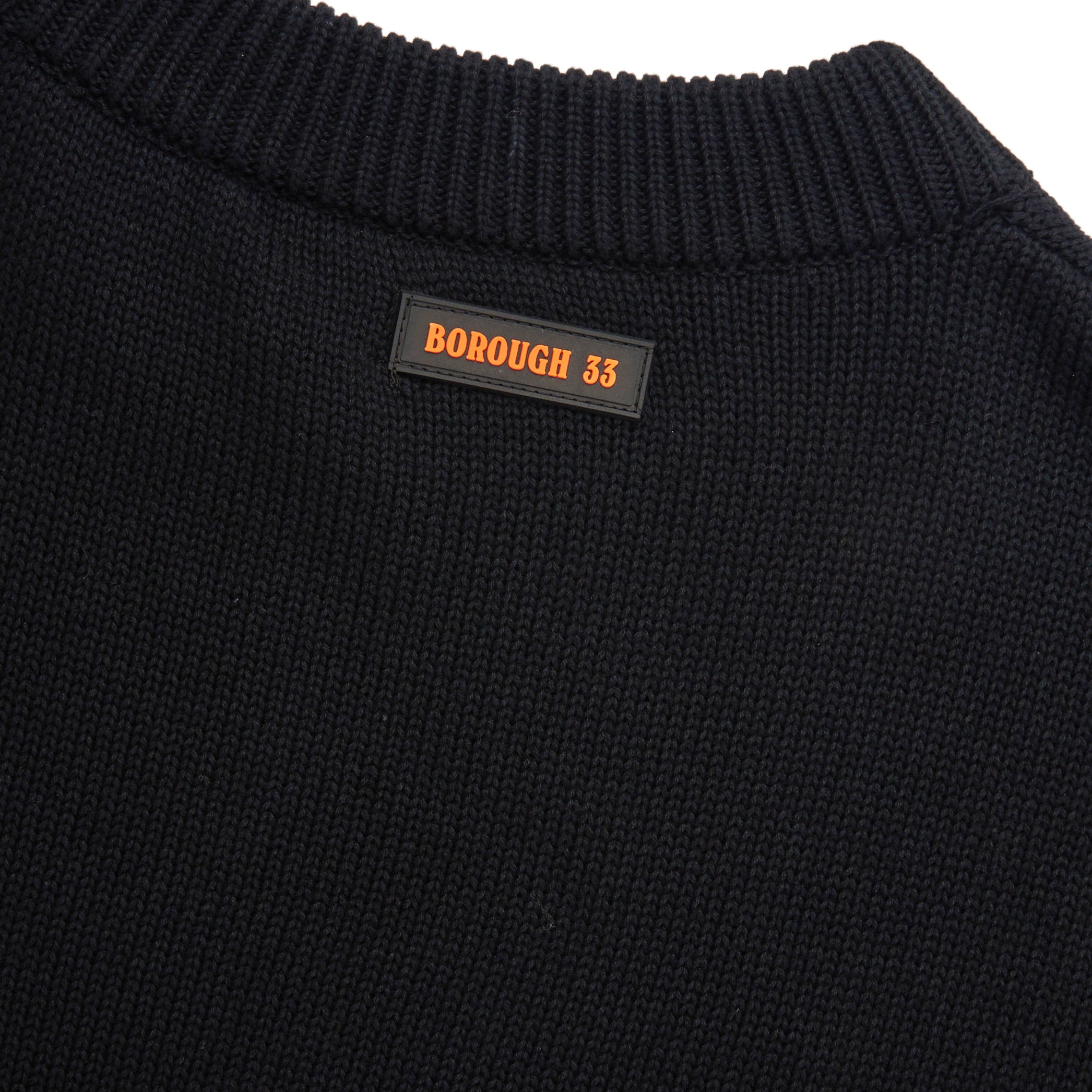 STARS EMBROIDERED JUMPER - BLACK/ORANGE